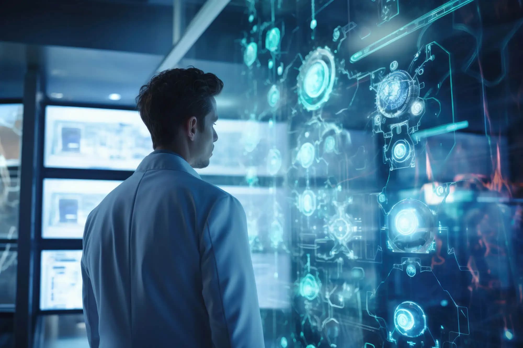 Profissional da saúde utilizando API Rebots